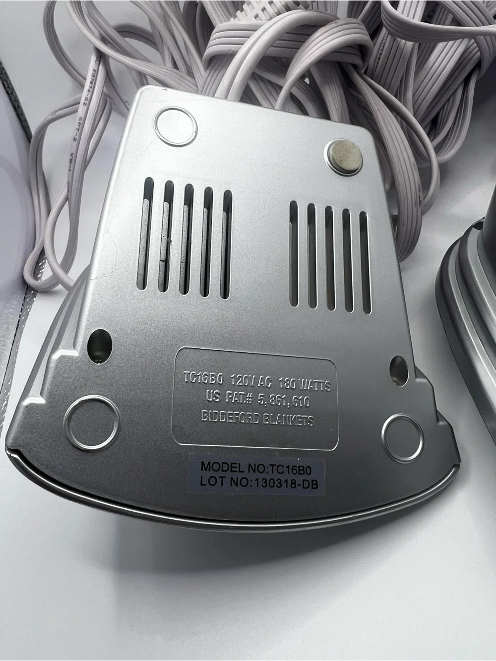 (2) Biddeford Electric Blanket Controllers Dual Control TC16B0 Pre-Heat Auto-Off